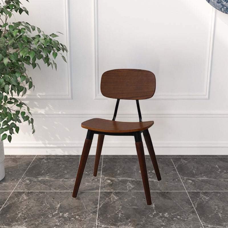 Scandinavian Square Wood Iron Chair