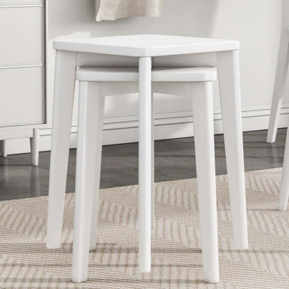 Chinese Wood Stackable Low Stool