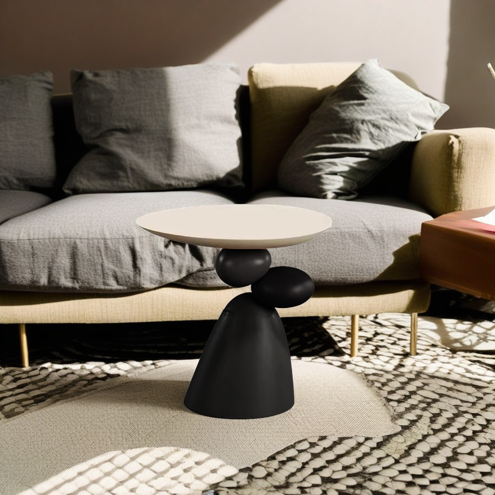 Contemporary Elliptical Branch Resin End Table
