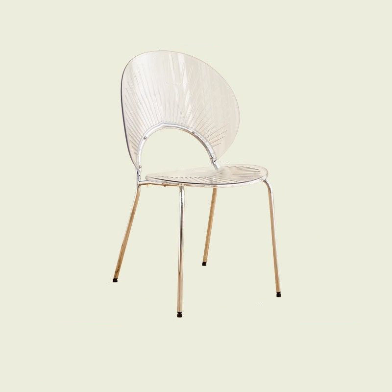 Minimalist Scalloped Shell Iron Chair