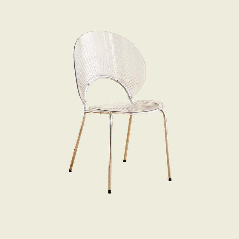 Minimalist Scalloped Shell Iron Chair