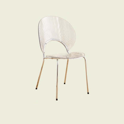 Minimalist Scalloped Shell Iron Chair