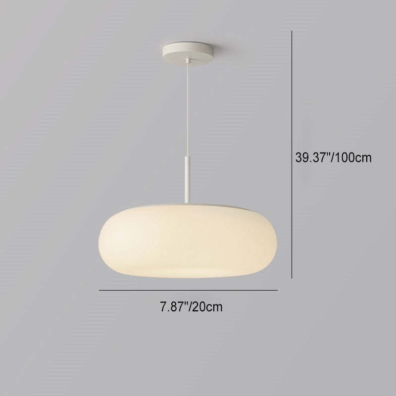 Minimalist Oval Iron LED Pendant Light