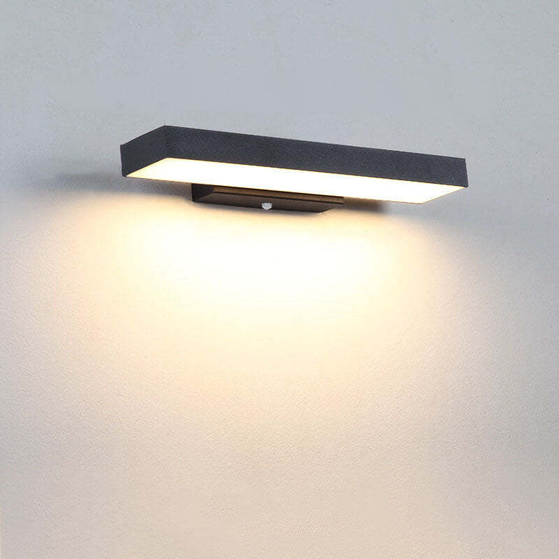Minimalist Rectangular LED Sensor Outdoor Wall Sconce