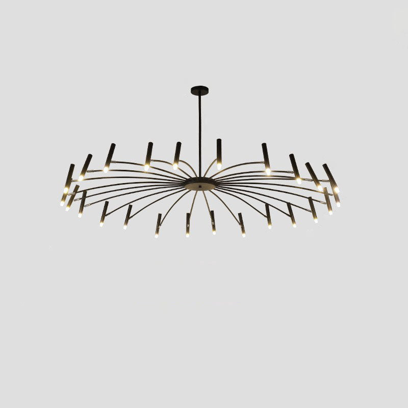 Scandinavian Radioactive Iron Aluminum Chandelier