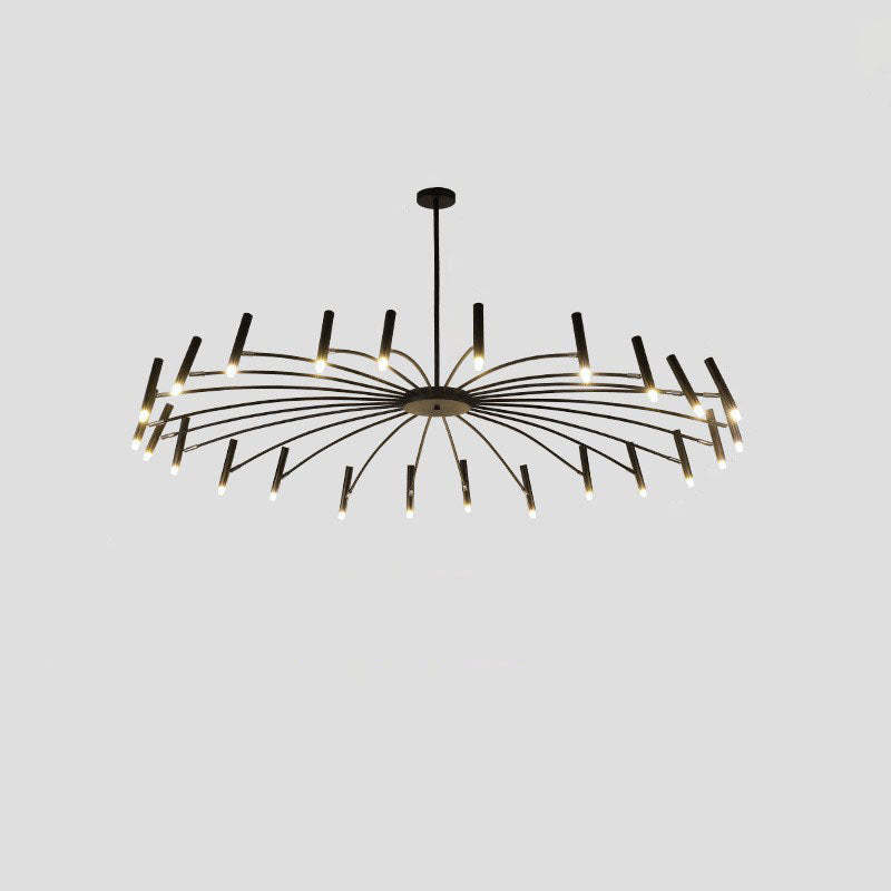Scandinavian Radioactive Iron Aluminum Chandelier