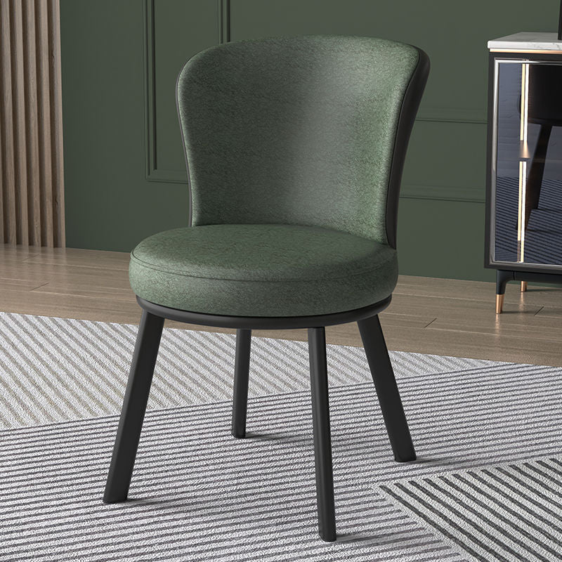 Contemporary Fabric Upholstered Steel Dining Chair