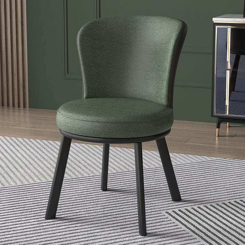 Contemporary Fabric Upholstered Steel Dining Chair
