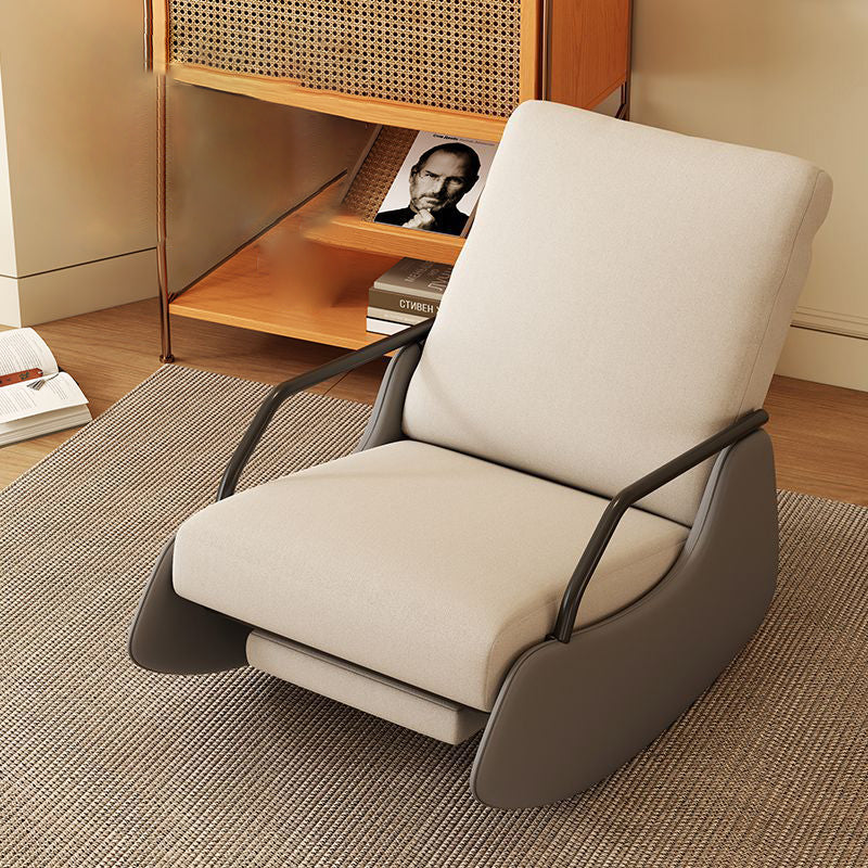 Modern Snowflake Velvet Cat Scratch Leather Recliner — Footrest & Imported Latex Version / Mint Green & Light Gray