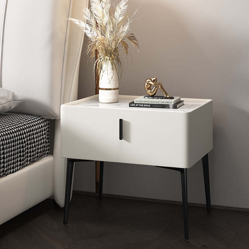 Scandinavian Wood Nightstand Wireless Charging