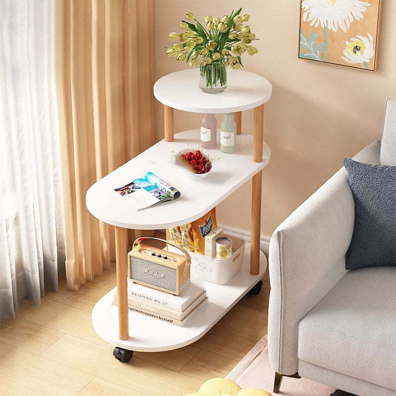 Minimalist Removable Oval Solid Wood End Table