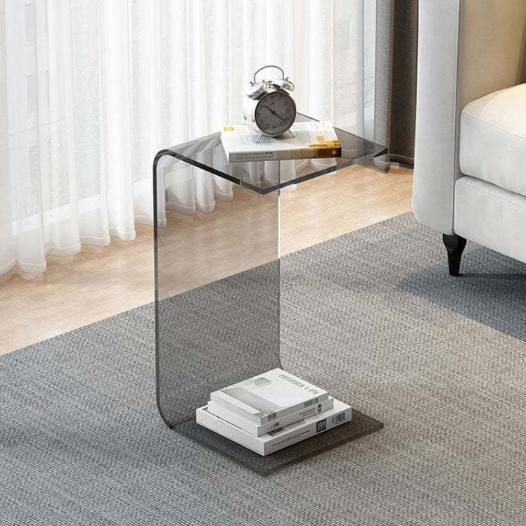 Scandinavian Square Acrylic End Table — Transparent Color