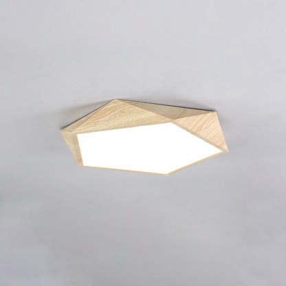 Nordic Irregular Pentagonal Iron LED Flush Mount Light