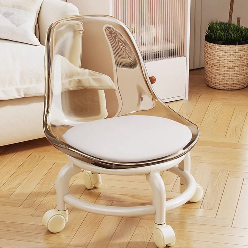 Minimalist Plastic Leather Rolling Chair