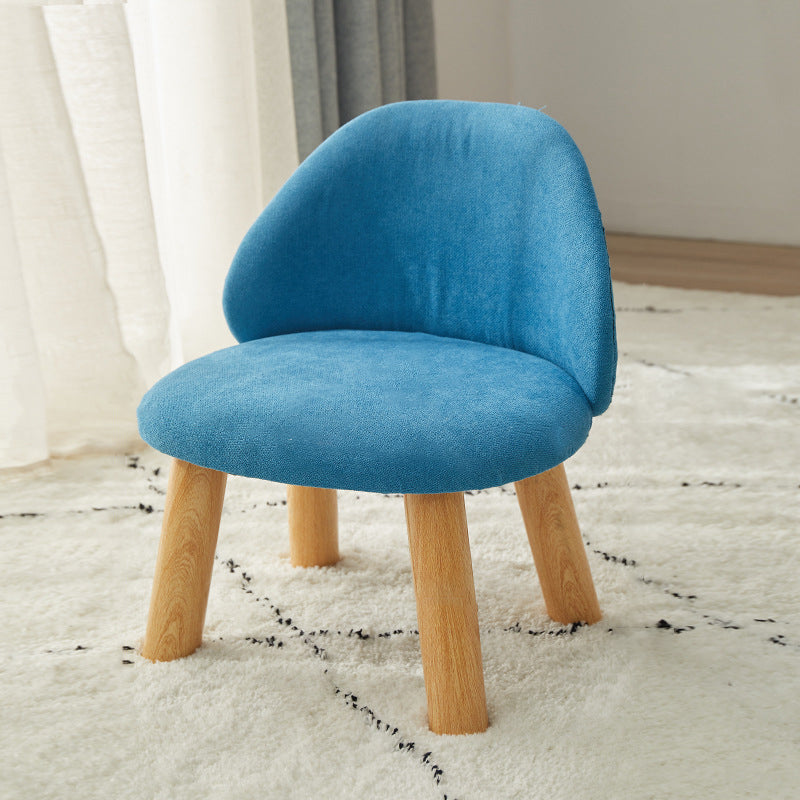 Nordic Fabric Round Entryway Footstool