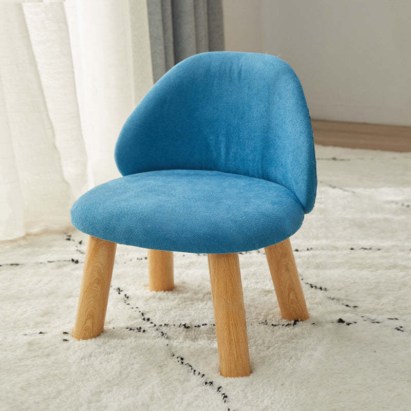 Nordic Fabric Round Entryway Footstool