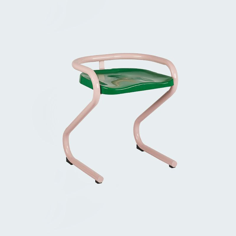 Mid-Century Curved Metal Dining Chair