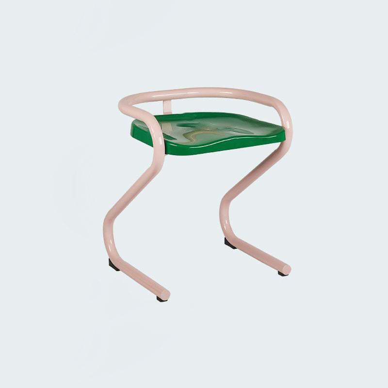Mid-Century Curved Metal Dining Chair