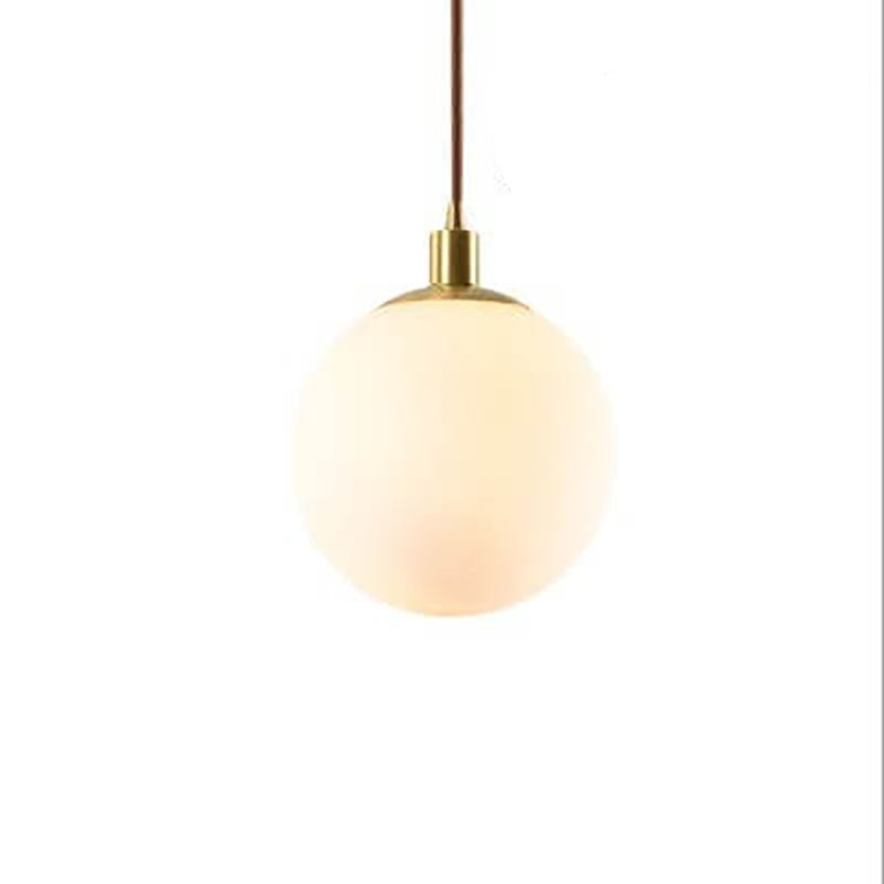 Nordic Minimalist White Orb Pendant Light