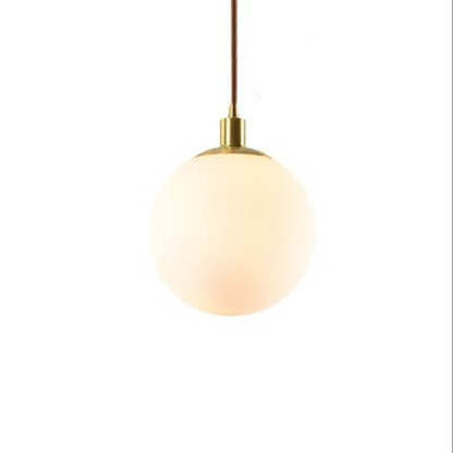 Nordic Minimalist White Orb Pendant Light
