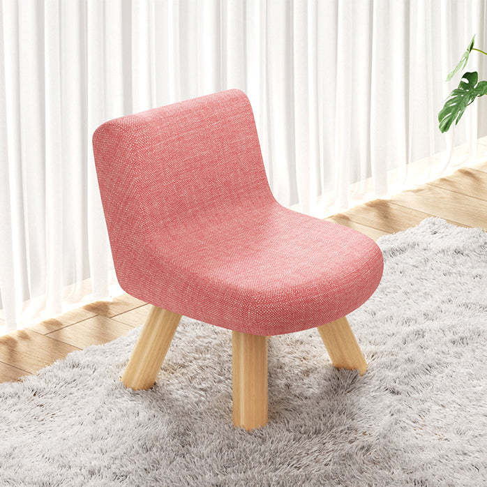 Lighom minimalist solid square gray accent chairs in linen — Pink