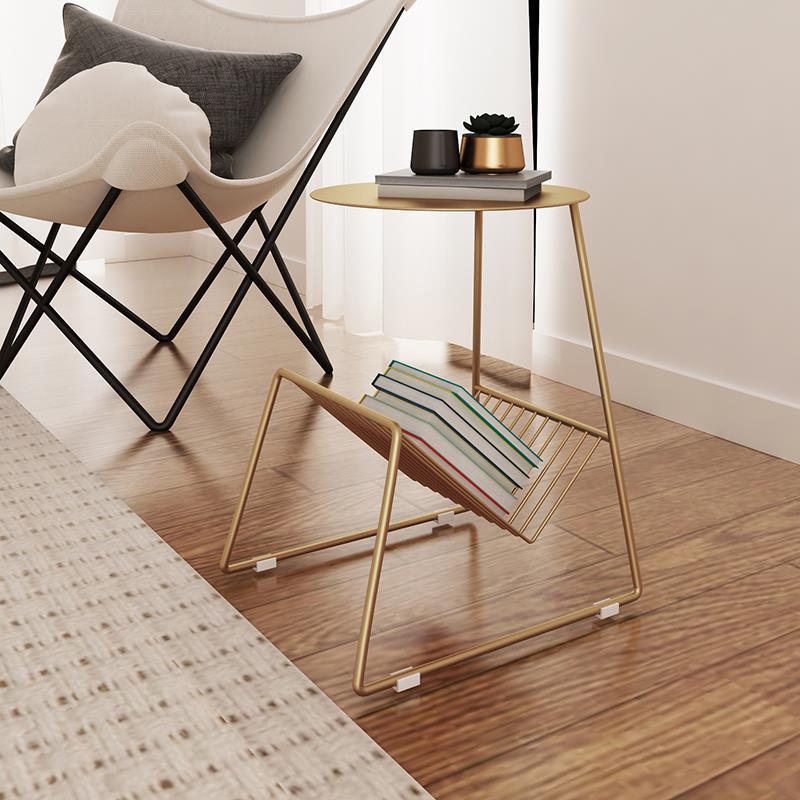 Scandinavian Round Iron Coffee Table — White