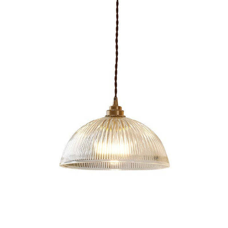 Modern Clear Glass Dome Pot Lid Pendant