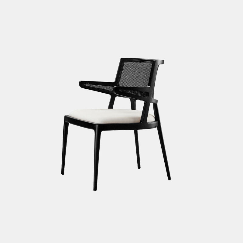 Chinese Woven Leather Wood Dining Chair