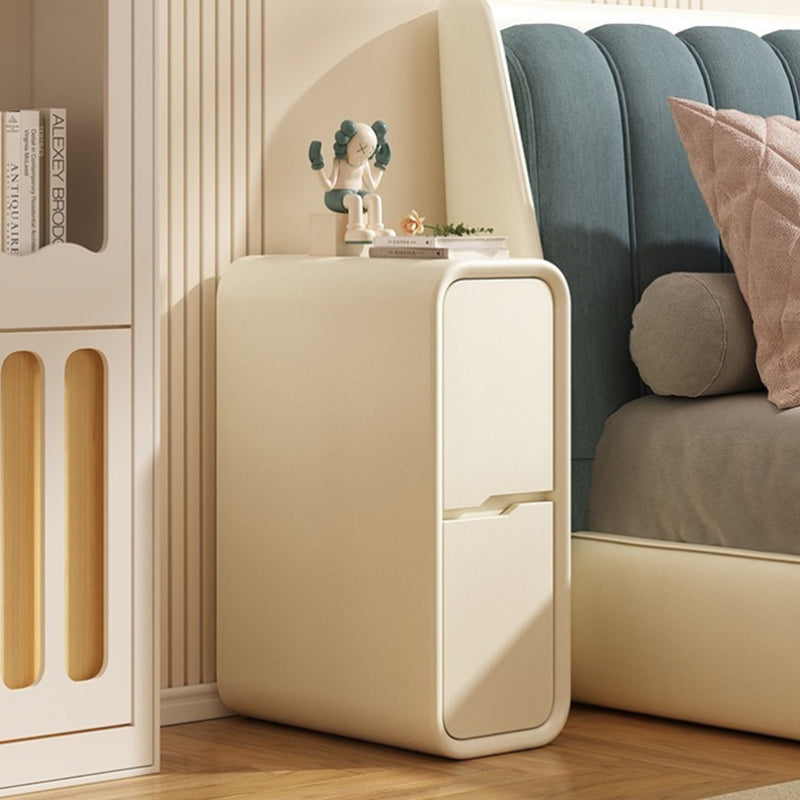 Minimalist Leather Nightstand 2-Drawer