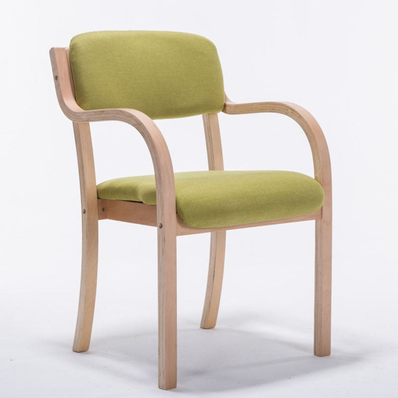 Nordic Wood Fabric Leather Velvet Dining Chair