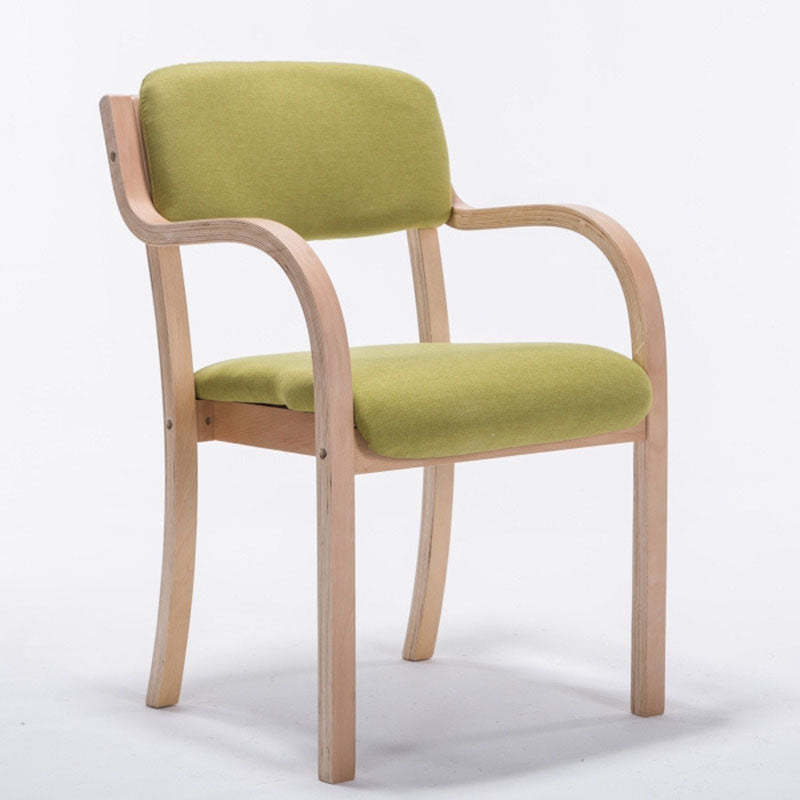 Nordic Wood Fabric Leather Velvet Dining Chair