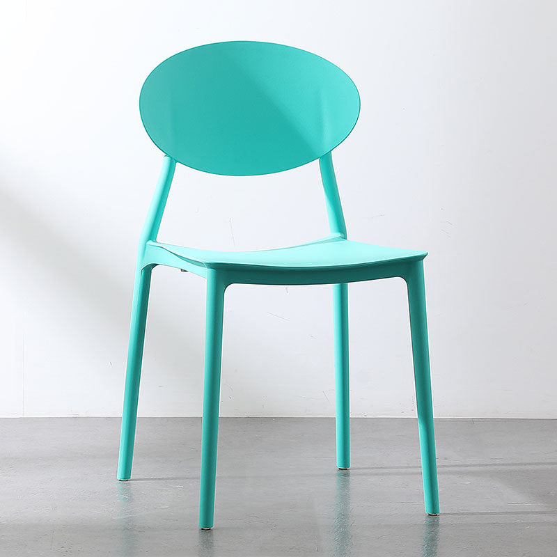 Nordic Square Plastic Chair — Dark Blue