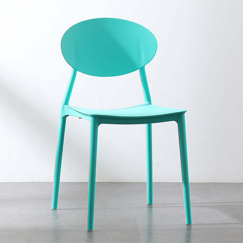 Nordic Square Plastic Chair — Dark Blue