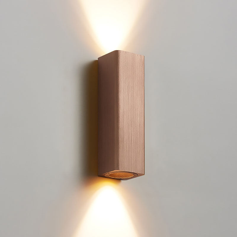 Nordic Brushed Aluminum Rectangular LED Wall Sconce