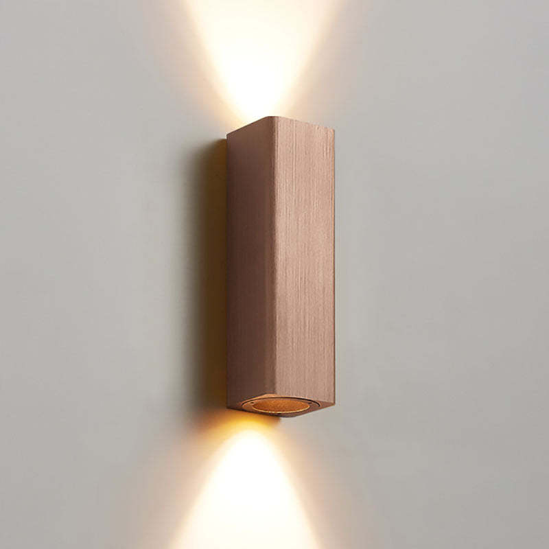 Nordic Brushed Aluminum Rectangular LED Wall Sconce