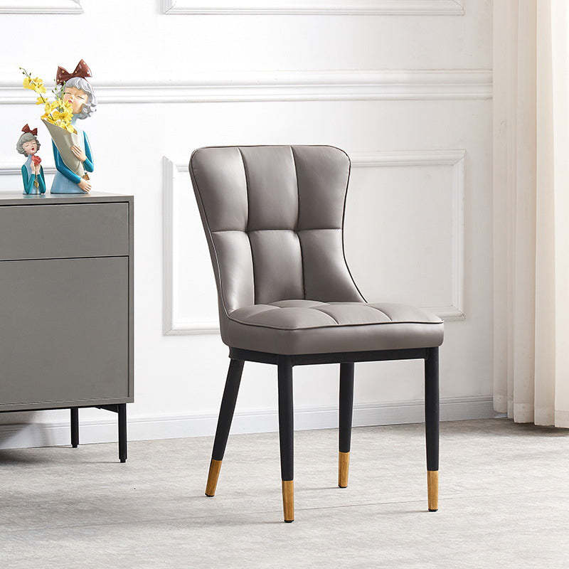 Nordic Lattice Leather Steel Dining Chair