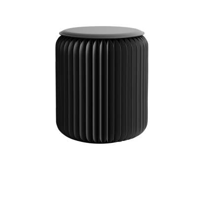 Scandinavian Cylinder PU Leather Foldable Footstool