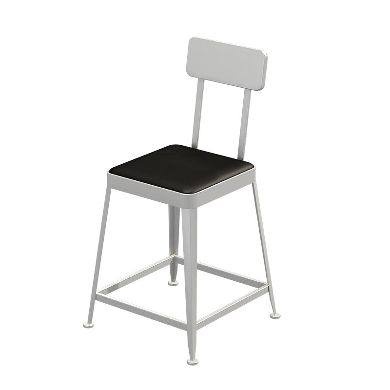 Minimalist Leather Iron Bar Stool