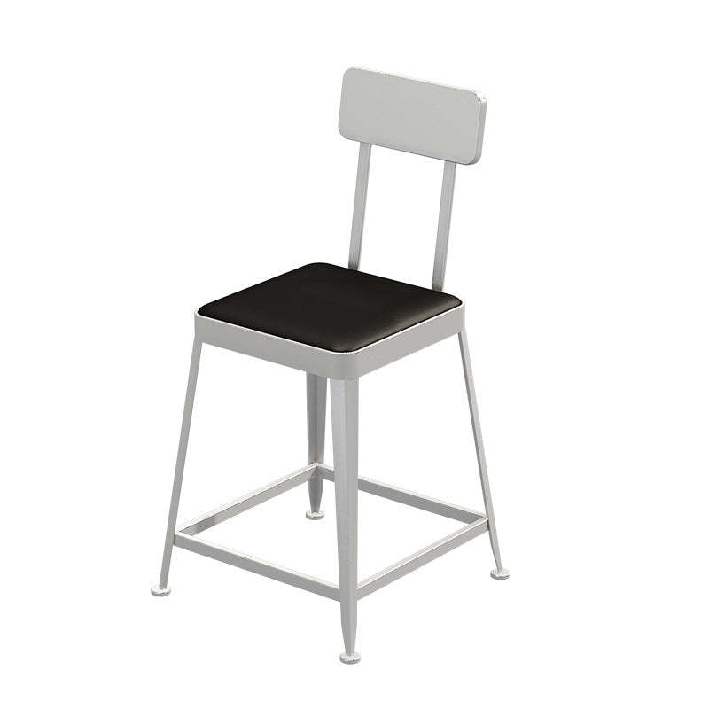 Minimalist Leather Iron Bar Stool