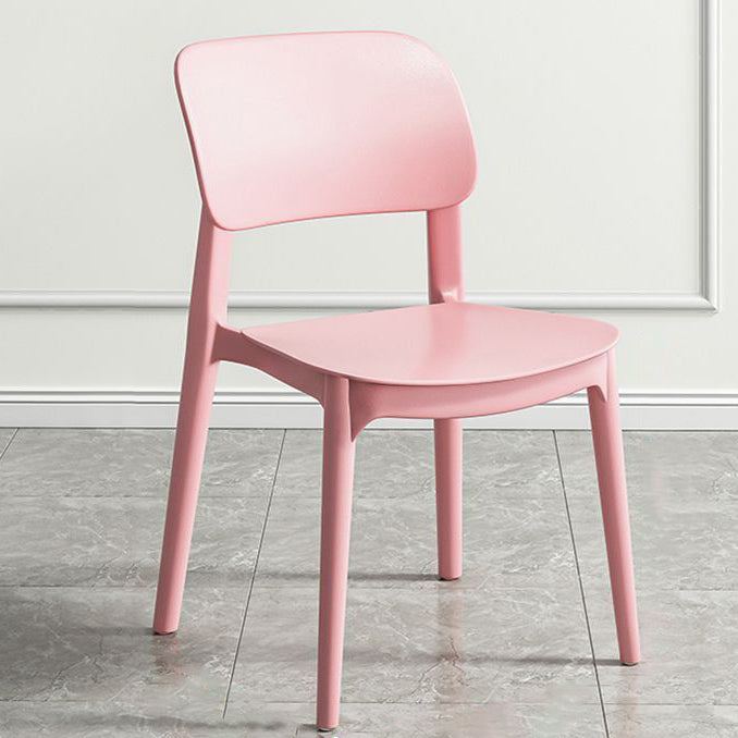 Nordic Macaron Stackable Dining Chair — Pink