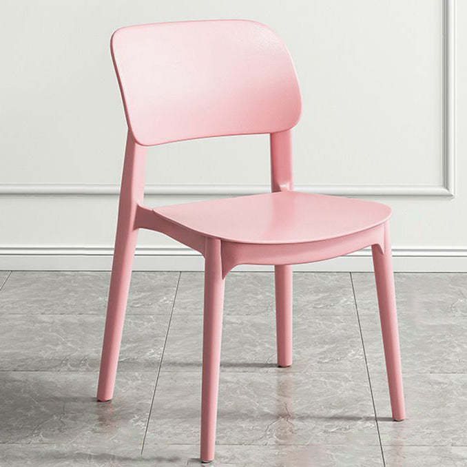 Nordic Macaron Stackable Dining Chair — Pink