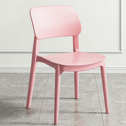 Nordic Macaron Stackable Dining Chair — Pink