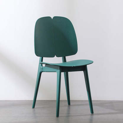 Scandinavian Plastic Steel Dining Chair — Yellow