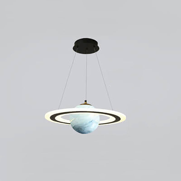 Modern Space Planet Circle Kids LED Chandelier