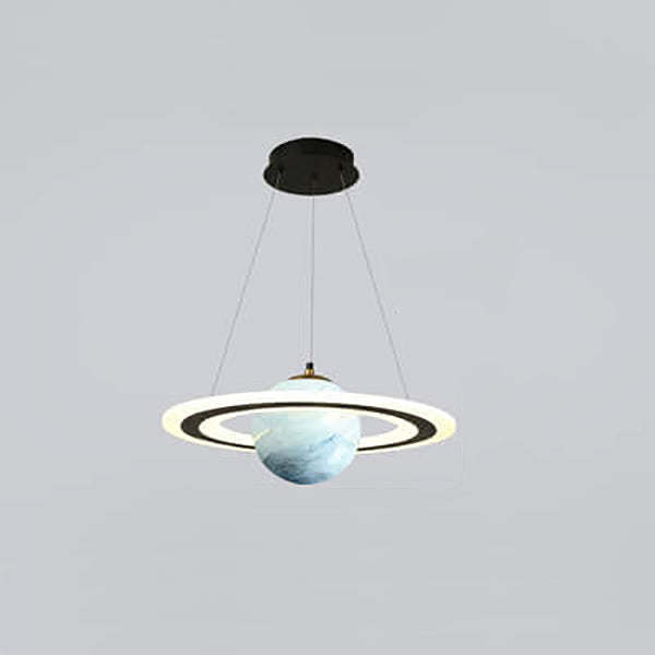 Modern Space Planet Circle Kids LED Chandelier