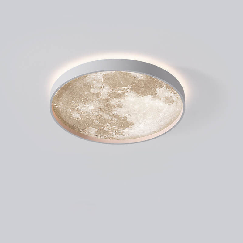 Nordic Moon Round LED Flush Mount Light