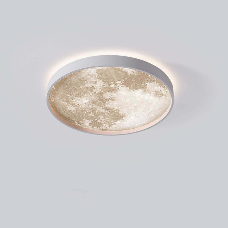 Nordic Moon Round LED Flush Mount Light