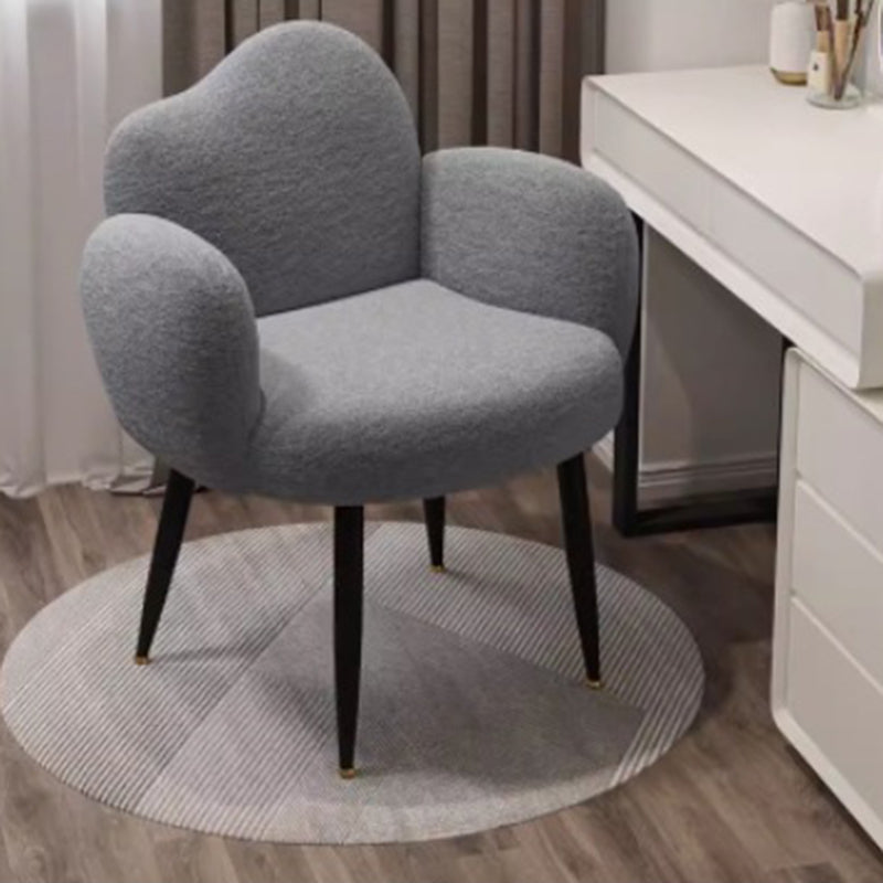Scandinavian Cloud Lambswool Vanity Stool — Yellow