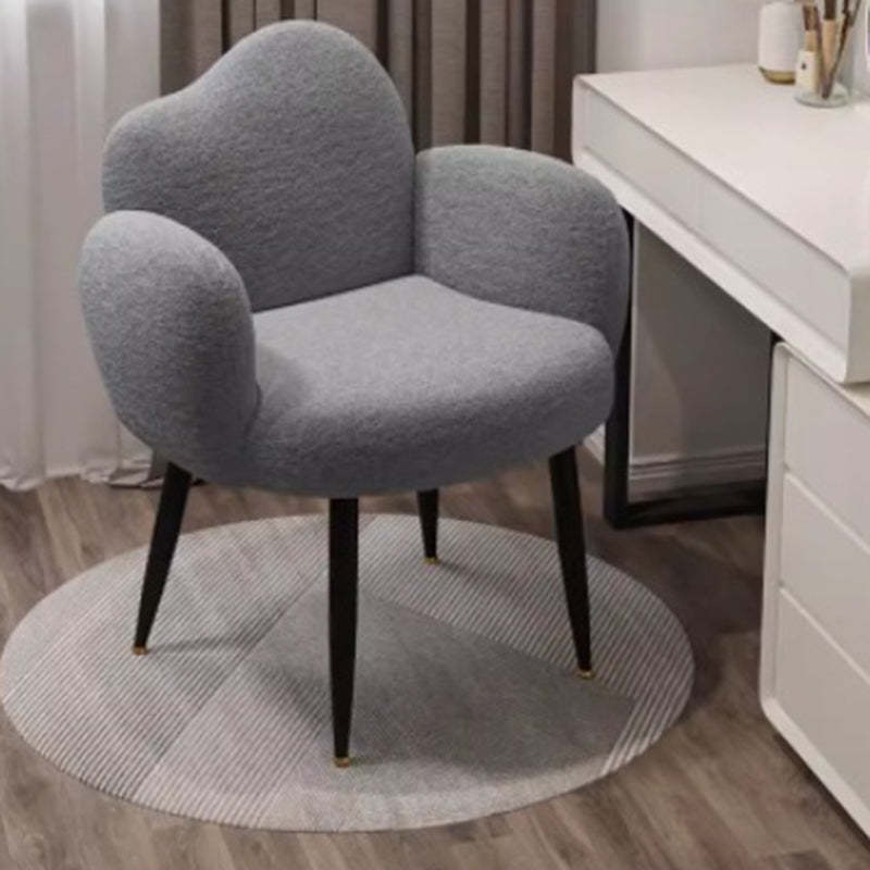 Scandinavian Cloud Lambswool Vanity Stool — Yellow