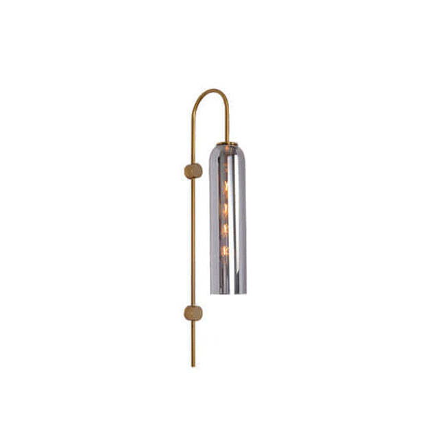 Nordic Luxury Glass Column Bent Arm Sconce